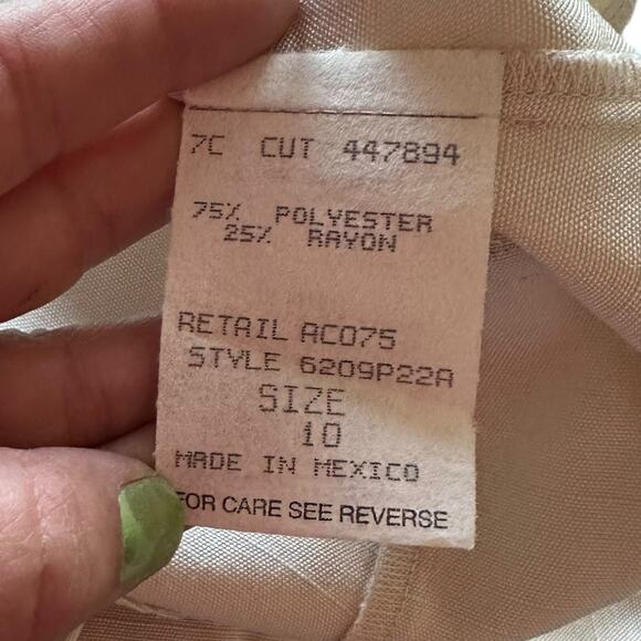 Vintage Blazer Womens Size 10 Cream Professional Structured Conservative - Picture 4 of 7
